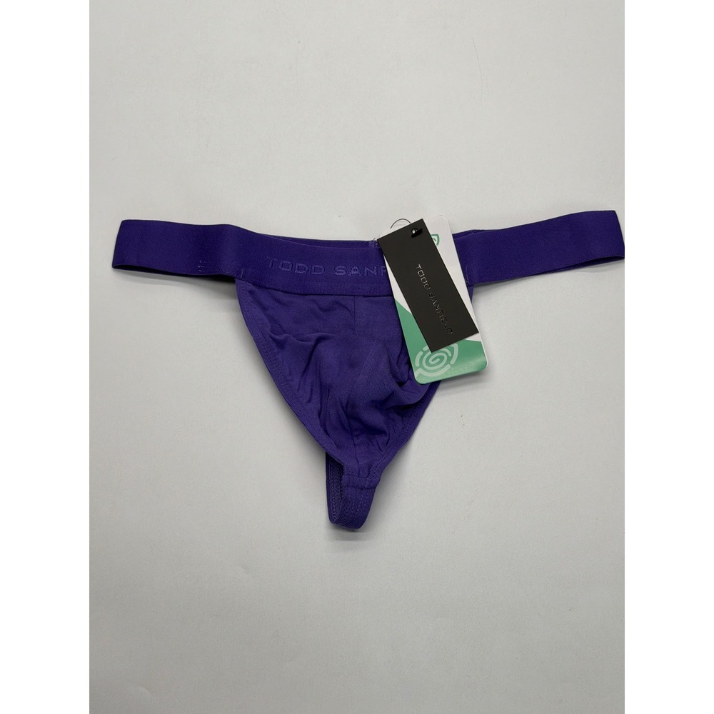Todd Sanfield ES1770 Essential Thong Mens Purple MicroModal Underwear Size S NWT